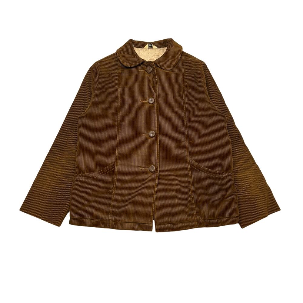 Vintage 60s 70s Fingerhut Corduroy Quilted Chore Barn Jacket Women's 12 Twee